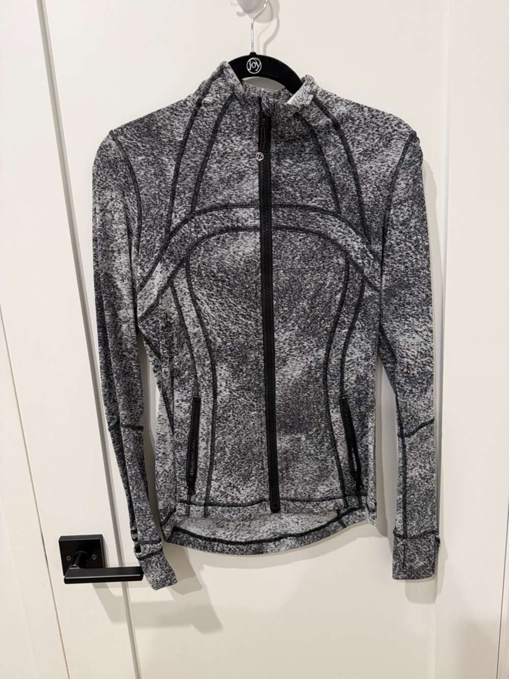 lululemon athletica Black & Gray Marled Full-Zip Jacket